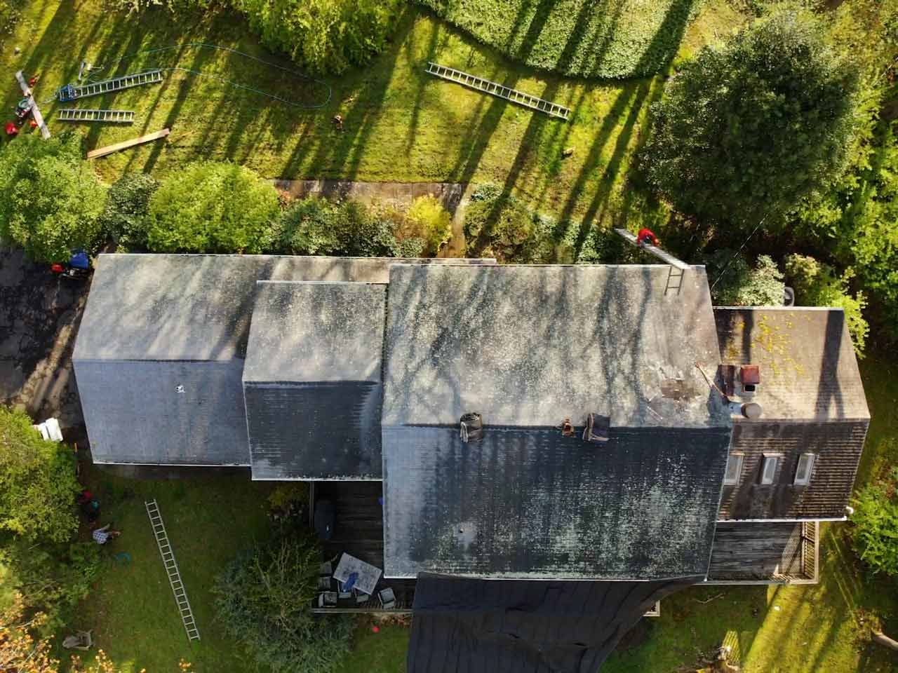 Old roof needing repairs