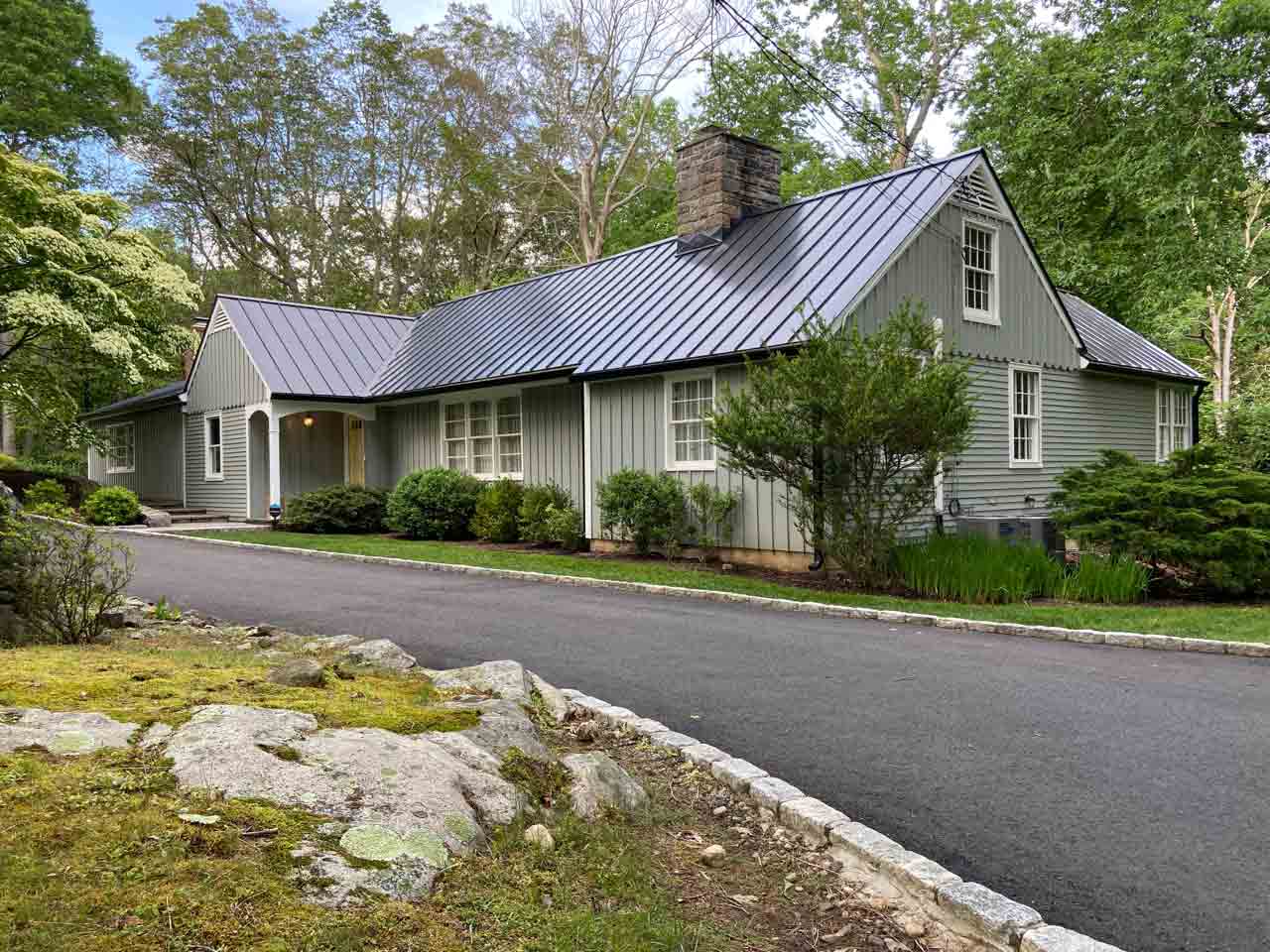 Home with metal roof