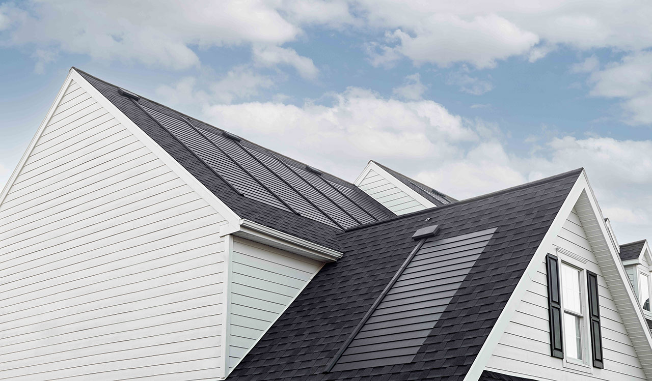 GAF Timberline solar shingles on home